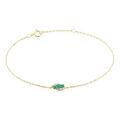 Bracelets sur Grenoble : Histoire d'Or Bracelet Trinitie Or Jaune Emeraude Diamant