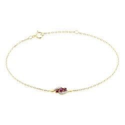 Histoire d'Or Bracelet Trinitie Or Jaune Rubis Diamant