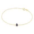 Bracelets sur Grenoble : Histoire d'Or Bracelet Or Jaune Pluie D'Eclat Saphir