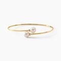Bijoux sur Grenoble : Histoire d'Or Bracelet Jonc Sammy Or Jaune Perle De Culture