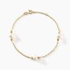 Histoire d'Or Bracelet Cannelle Or Jaune Perle De Culture
