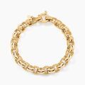 Bracelets sur Grenoble : Histoire d'Or Bracelet Joice Maille Altern&eacute;e Et Godronne Or Jaune