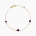 Bracelets sur Grenoble : Histoire d'Or Bracelet Cressida Or Jaune Amethyste Violet