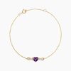 Histoire d'Or Bracelet Clothilde Or Jaune Am&eacute;thyste Oxyde De Zirconium
