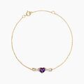 Bracelets sur Grenoble : Histoire d'Or Bracelet Clothilde Or Jaune Am&eacute;thyste Oxyde De Zirconium