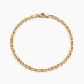 Histoire d'Or Bracelet Capucin Or Jaune Maille Marine Plate