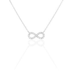 Histoire d'Or Collier Infini Empierre Or Blanc Diamant