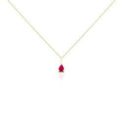 Histoire d'Or Collier Pluie D'Eclat Or Jaune Rubis