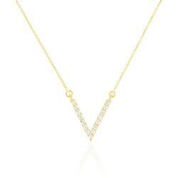 Histoire d'Or Collier Celene Or Jaune Oxyde De Zirconium