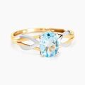 Histoire d'Or Bague Solitaire Bonnie Or Bicolore Topaze