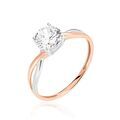 Histoire d'Or Bague Solitaire Micheline Or Bicolore Oxyde De Zirconium
