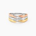 Histoire d'Or Bague Nesibe Or Tricolore Diamant