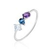 Histoire d'Or Bague Raika Or Blanc Amethyste Et Topaze