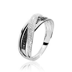 Histoire d'Or Bague Aina Or Blanc Diamant