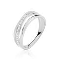 Histoire d'Or Bague Croisee Or Blanc Diamant