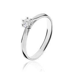 Histoire d'Or Bague Solitaire Veronika Or Blanc Diamant