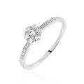 Histoire d'Or Bague Magnolia Or Blanc Diamant
