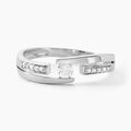 Histoire d'Or Bague Solitaire Elisa Or Blanc Diamant