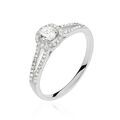 Bagues sur Grenoble : Histoire d'Or Bague Solitaire Karen Or Blanc Diamant