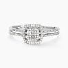Histoire d'Or Bague 1986 Or Blanc Diamant