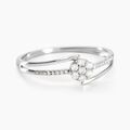 Histoire d'Or Bague Solitaire Atalante Or Blanc Diamant