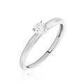 Histoire d'Or Bague Solitaire Flora Or Blanc Diamant