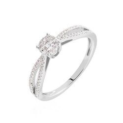 Histoire d'Or Bague Orphee Or Blanc Diamant