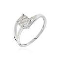 Histoire d'Or Bague Petunia Or Blanc Diamant