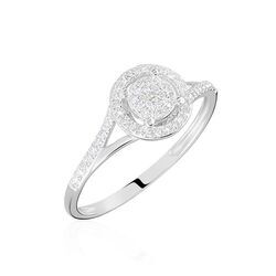 Histoire d'Or Bague Or Blanc Verna Diamants Cercle