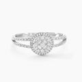 Histoire d'Or Bague 1986 Or Blanc Diamants