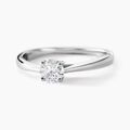 Histoire d'Or Bague Solitaire One Or Blanc Diamant