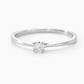 Histoire d'Or Bague Solitaire One Or Blanc Diamant