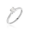 Histoire d'Or Bague Solitaire One Or Blanc Diamant