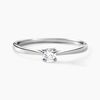 Histoire d'Or Bague Solitaire One Or Blanc Diamant