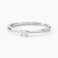 Histoire d'Or Bague Solitaire One Or Blanc Diamant