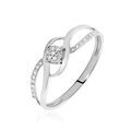 Histoire d'Or Bague Or Blanc Charlotta Diamant
