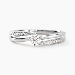 Histoire d'Or Bague Selene Or Blanc Diamant