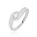 Histoire d'Or Bague Solitaire Vassilissa Or Blanc Diamant