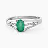 Histoire d'Or Bague Denise Or Blanc Emeraude Et Diamant