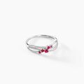 Histoire d'Or Bague Amarylis Or Blanc Rubis Diamant