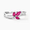 Histoire d'Or Bague Angie Or Blanc Rubis Et Diamant