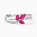 Histoire d'Or Bague Angie Or Blanc Rubis Et Diamant