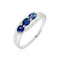 Histoire d'Or Bague Comete Or Blanc Saphir Et Diamant