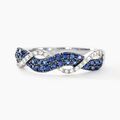 Histoire d'Or Bague Dimitria Or Blanc Saphir Et Diamant