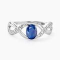 Histoire d'Or Bague Jess Or Blanc Saphir Et Diamant