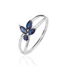Histoire d'Or Bague Lupe Or Blanc Saphir Et Diamant