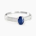 Histoire d'Or Bague Crista Or Blanc Saphir Et Diamant