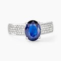 Bagues sur Grenoble : Histoire d'Or Bague Crista Or Blanc Saphir Et Diamant