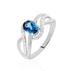 Histoire d'Or Bague Josyne Or Blanc Topaze Et Oxyde De Zirconium