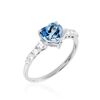 Histoire d'Or Bague Or Blanc Fany Topaze Oxydes De Zirconium